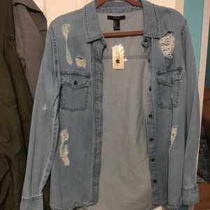 forever 21 jean button up